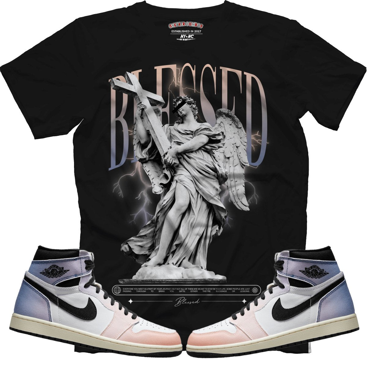 Blessed ( Air Jordan 1 Skyline) T-Shirt - Lucid Soles