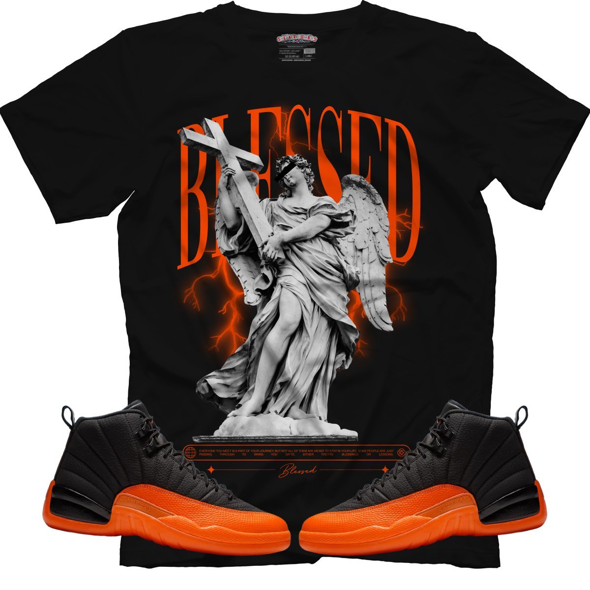 Blessed (Air Jordan 12 Brilliant Orange) T-Shirt - Lucid Soles