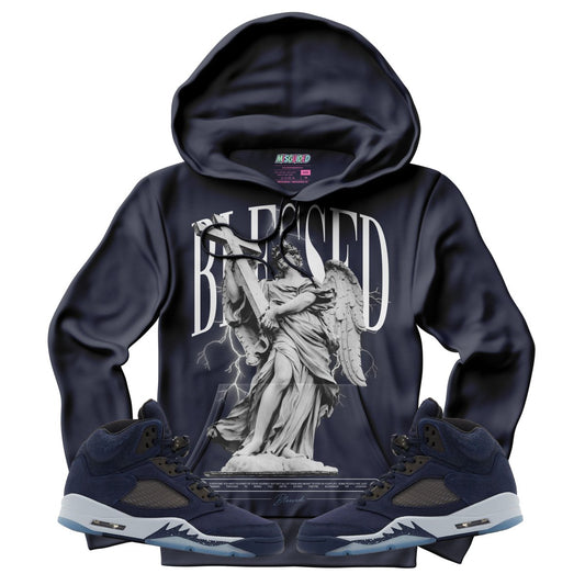 Blessed (Air Jordan 5 Midnight Navy) Hoodie - Lucid Soles