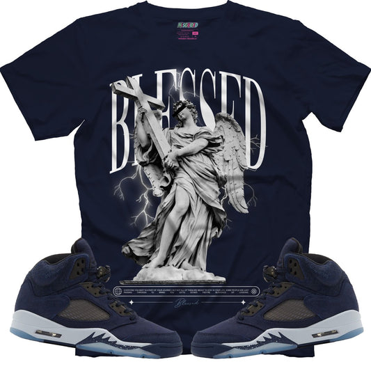 Blessed (Air Jordan 5 Midnight Navy) T-Shirt - Lucid Soles
