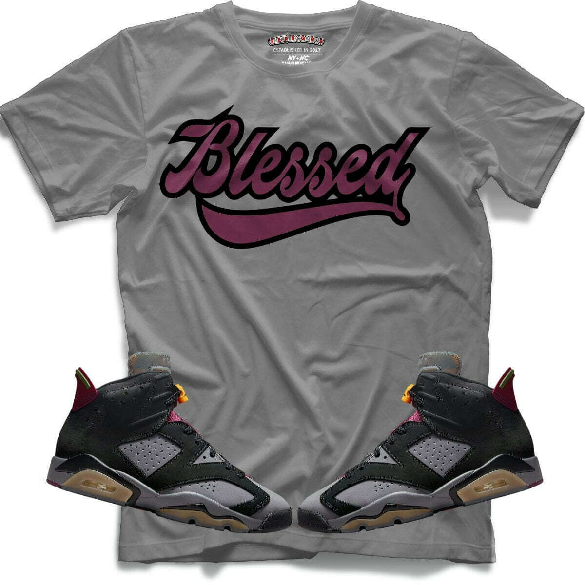 Blessed (Retro 6 Bordeaux) T-Shirt - Lucid Soles
