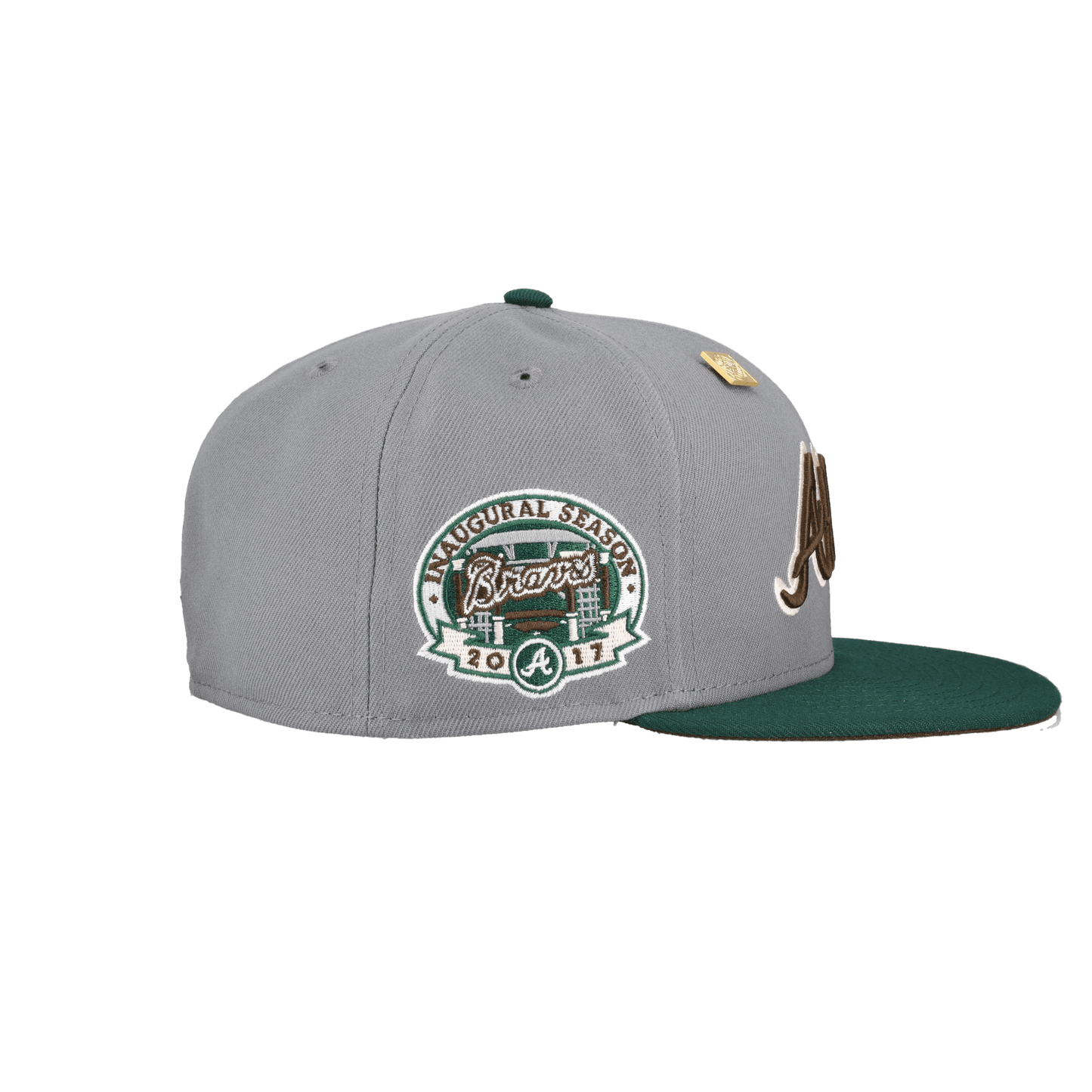 Atlanta Braves Grey 2017 Inaugural Season Patch 59Fifty Fitted Hat - Lucid Soles