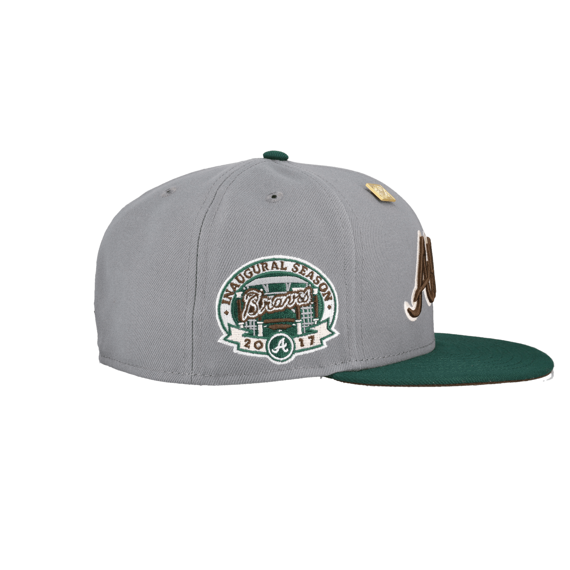 Atlanta Braves Grey 2017 Inaugural Season Patch 59Fifty Fitted Hat - Lucid Soles