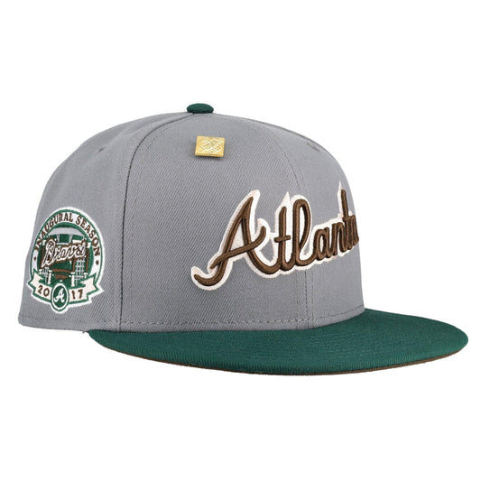 Atlanta Braves Grey 2017 Inaugural Season Patch 59Fifty Fitted Hat - Lucid Soles