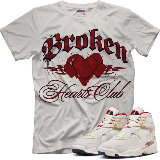Broken Hearts Clubs (SOLEFLY X AIR JORDAN 8 “MI CASA ES SU CASA”) T-Shirt - Lucid Soles