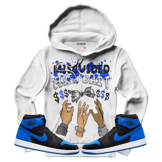 Cash Bait (Air Jordan 1 Royal Reimagined) Hoodie - Lucid Soles