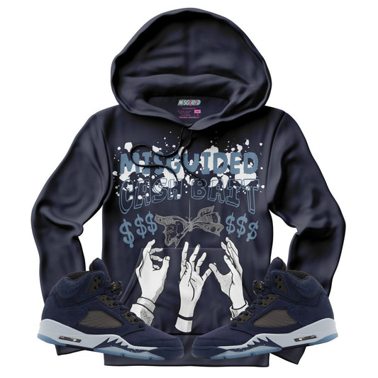 Cash Bait (Air Jordan 5 Midnight Navy) Hoodie - Lucid Soles