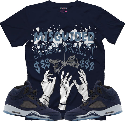 Cash Bait (Air Jordan 5 Midnight Navy) T-Shirt - Lucid Soles
