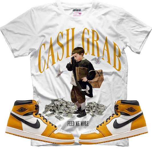 Cash Grab (Air Jordan 1 Retro High OG 'Yellow Ochre') T-Shirt - Lucid Soles