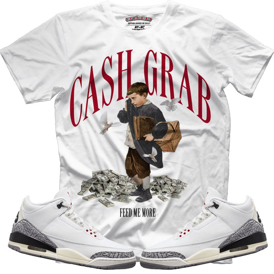 Cash Grab (Retro 3 White Cement) T-Shirt - Lucid Soles