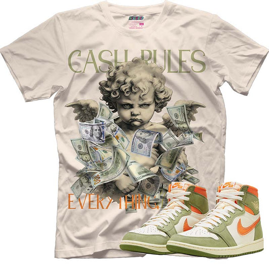 Cash Rules (AIR JORDAN 1 HIGH OG CRAFT “CELADON”) T-Shirt - Lucid Soles