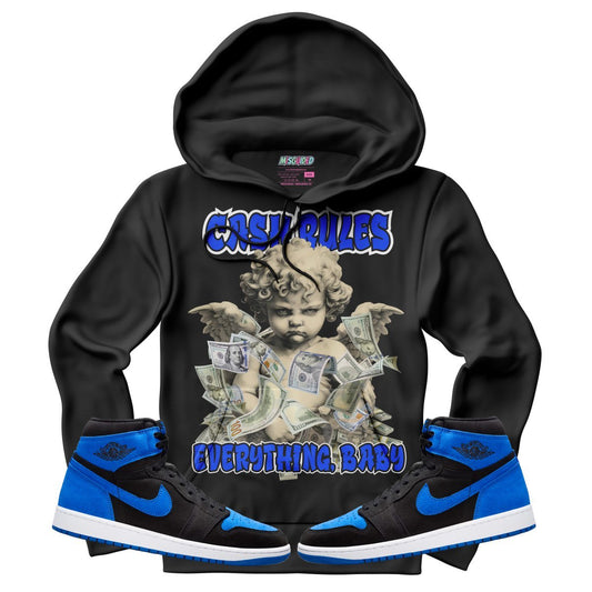 Cash Rules (Air Jordan 1 Royal Reimagined) Hoodie - Lucid Soles