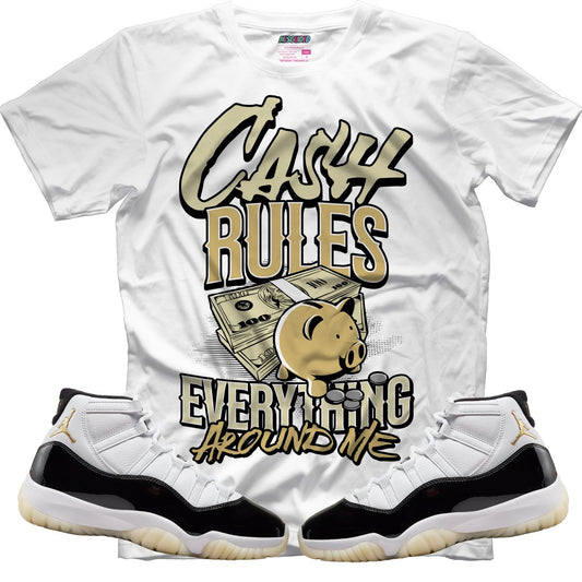 Cash Rules Everything Around Me (Air Jordan 11 Gratitude) T-Shirt - Lucid Soles