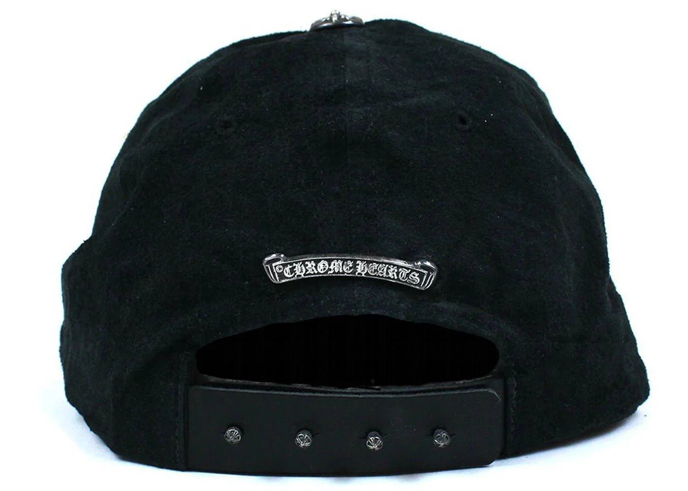 Chrome Hearts 5 Panel Suede Dagger Baseball Cap Black - Lucid Soles