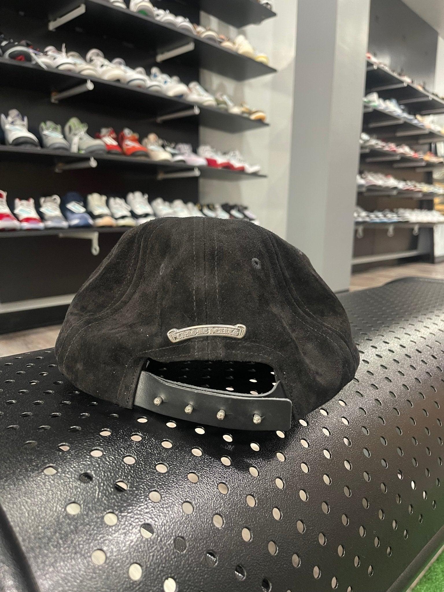 Chrome Hearts 5 Panel Suede Dagger Baseball Cap Black - Lucid Soles