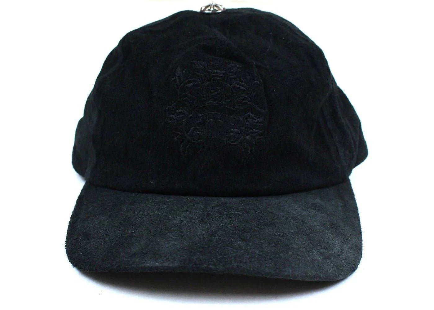 Chrome Hearts 5 Panel Suede Dagger Baseball Cap Black - Lucid Soles