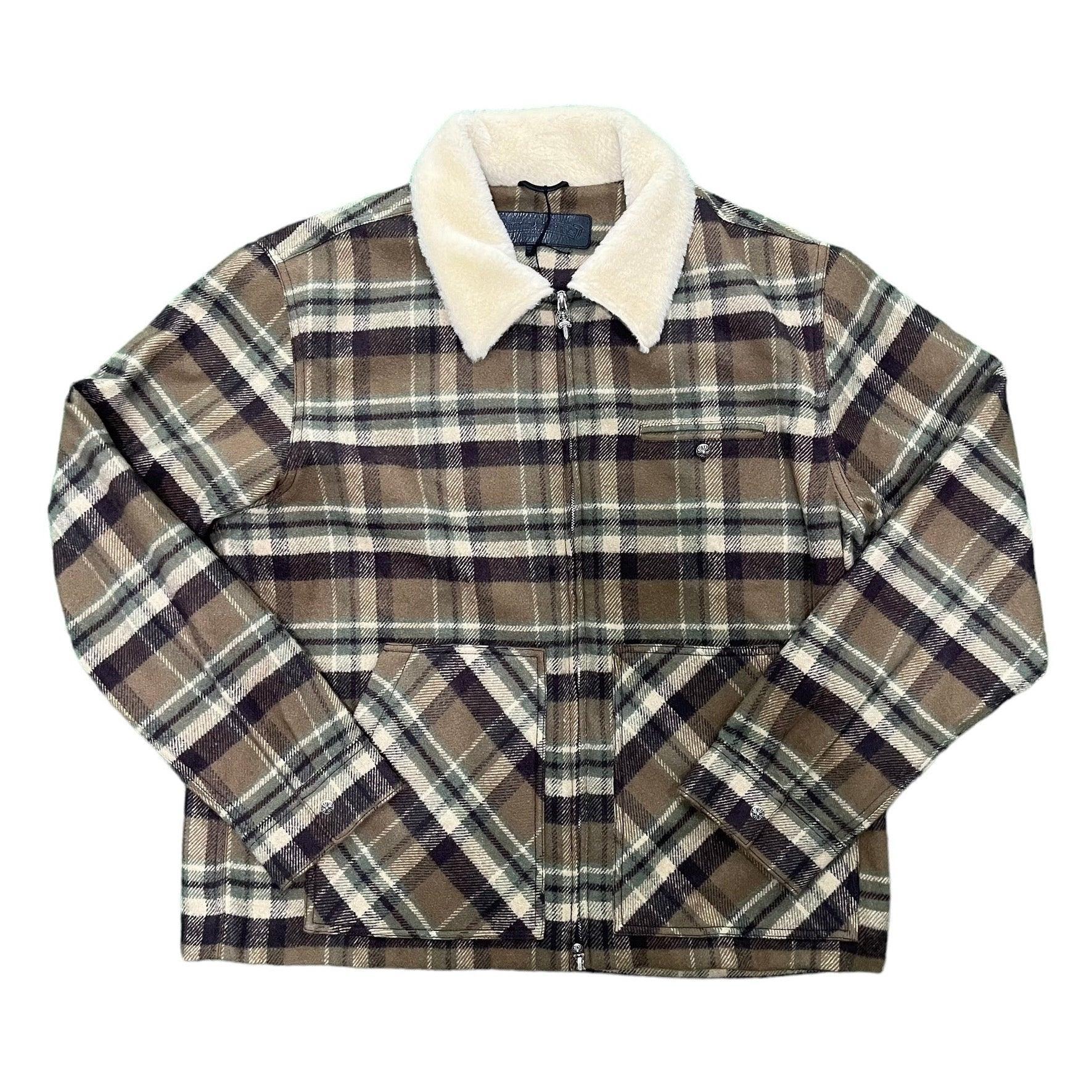 Chrome Hearts Black Sheep Plaid Fleece Jacket - Lucid Soles