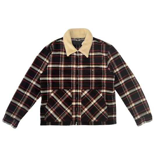 Chrome Hearts Black Sheep Plaid Fleece Jacket - Lucid Soles