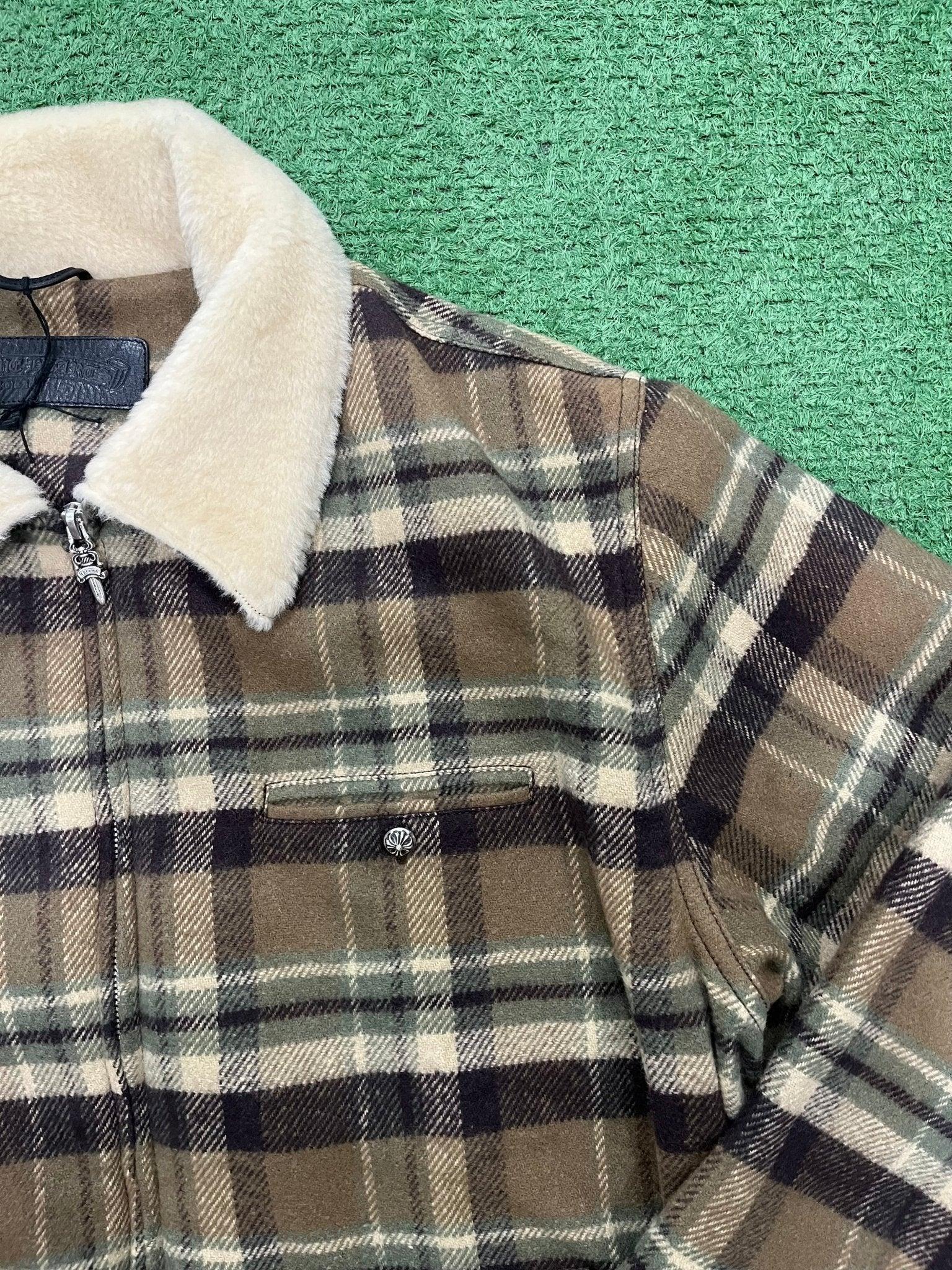 Chrome Hearts Black Sheep Plaid Fleece Jacket - Lucid Soles