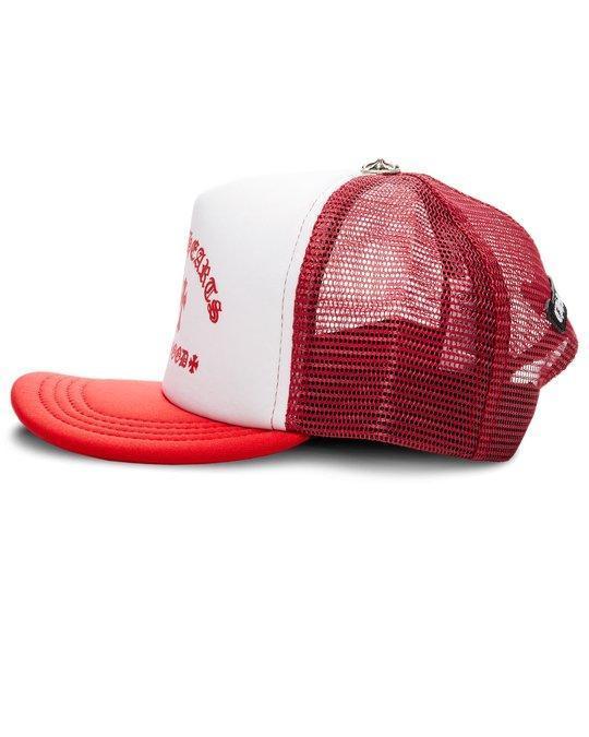 Chrome Hearts King Taco Cross Trucker Hat Red - Lucid Soles