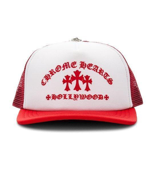 Chrome Hearts King Taco Cross Trucker Hat Red - Lucid Soles