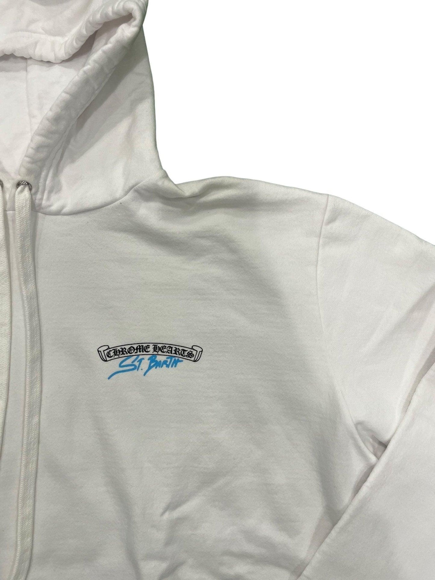 Chrome Hearts St. Barth Horseshoe Pullover Hoodie White - Lucid Soles