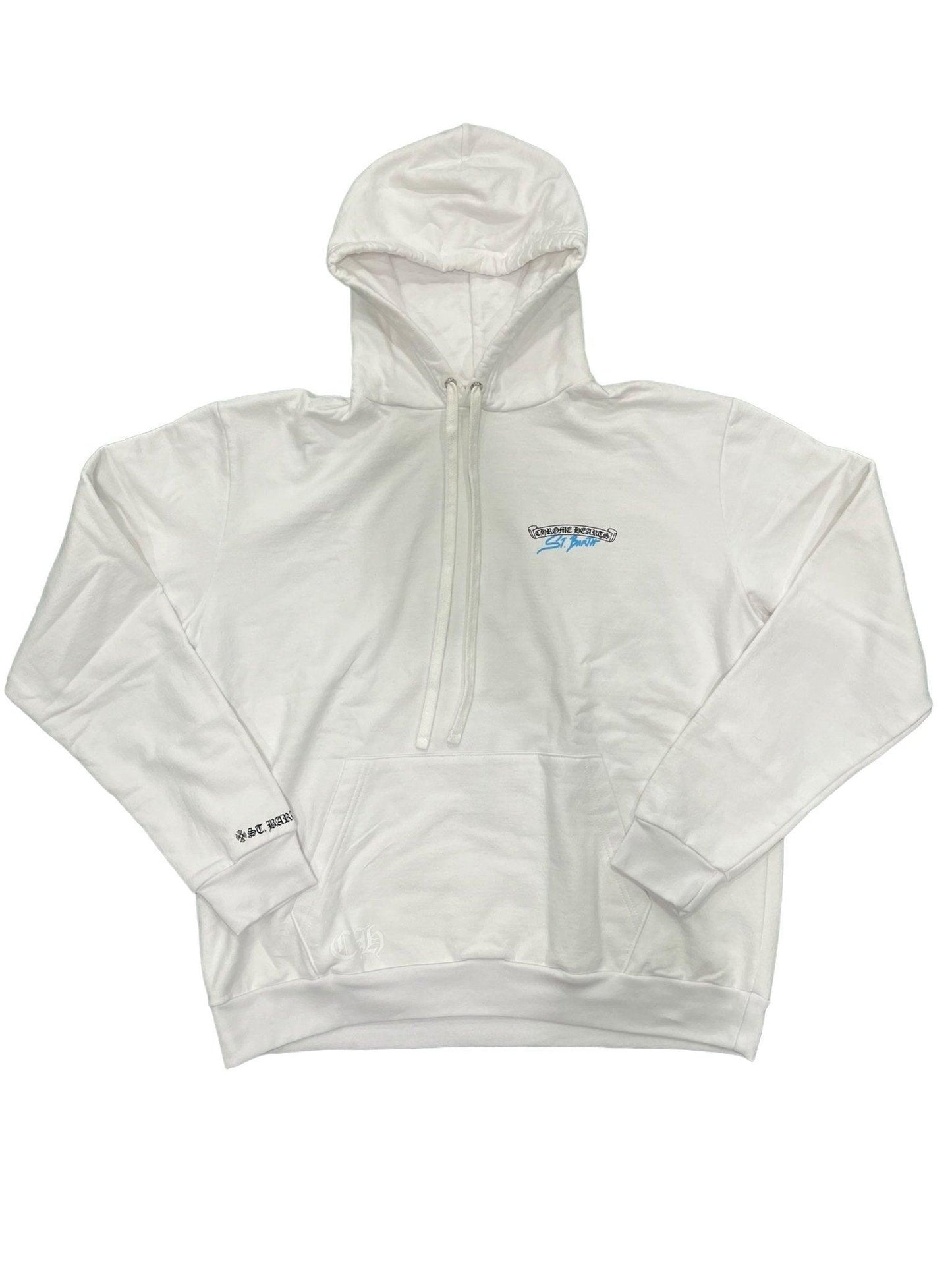 Chrome Hearts St. Barth Horseshoe Pullover Hoodie White - Lucid Soles