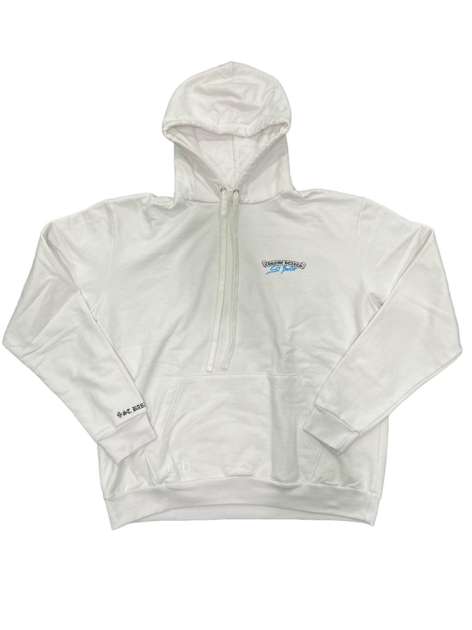 Chrome Hearts St. Barth Horseshoe Pullover Hoodie White - Lucid Soles