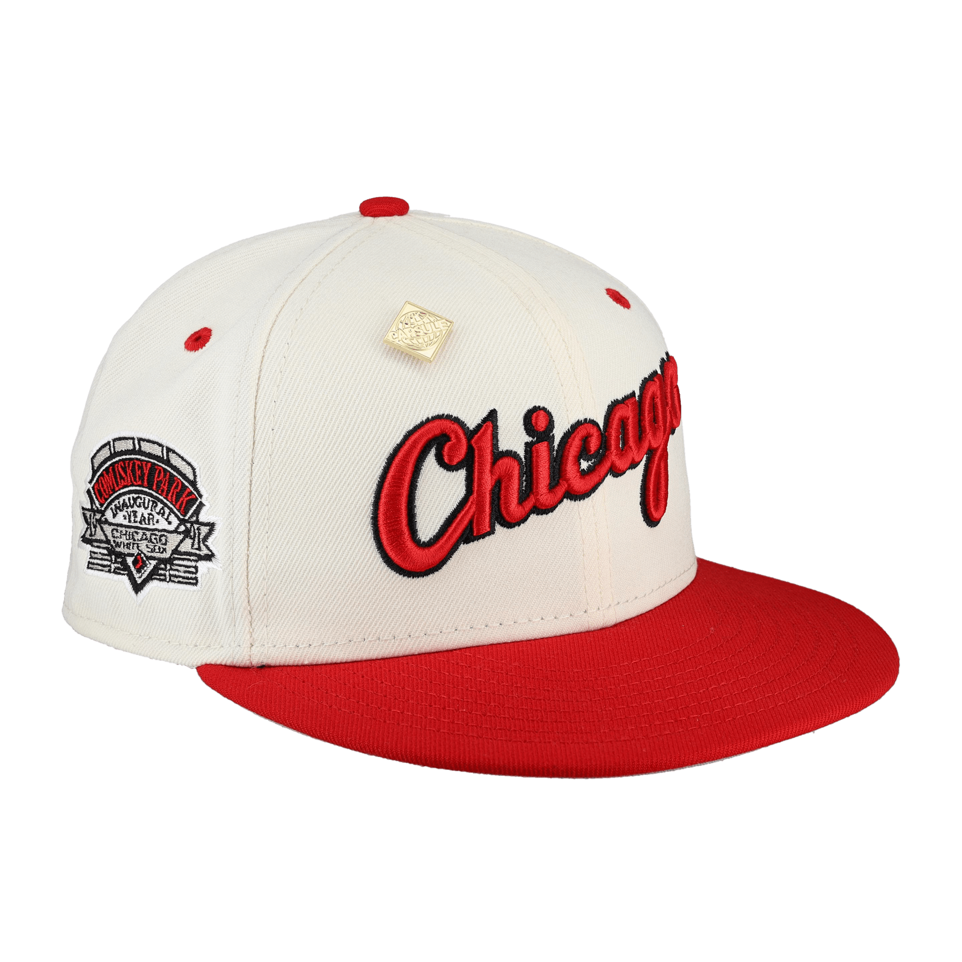 Chicago White Sox Chrome Comiskey Park 59Fifty Fitted Hat - Lucid Soles