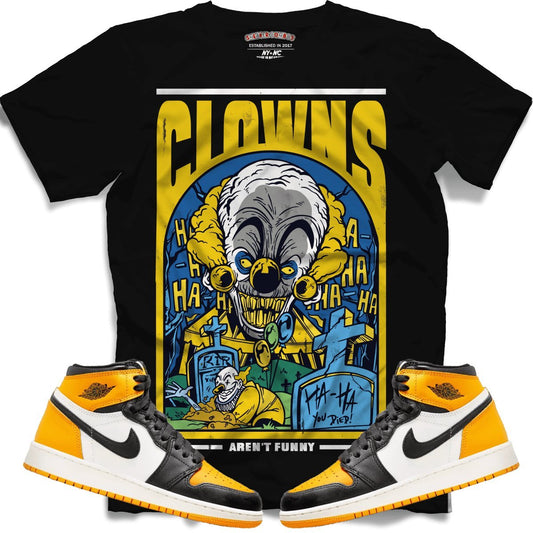 Clowns Aren't Funny (Retro 1 Taxi) T-Shirt - Lucid Soles
