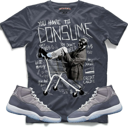 Consume Me (Retro 11 Cool Grey) T-Shirt - Lucid Soles