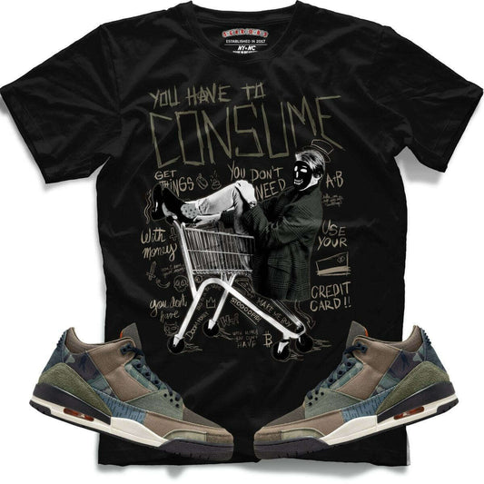 Consume Me (Retro 3 Patchwork) T-Shirt - Lucid Soles