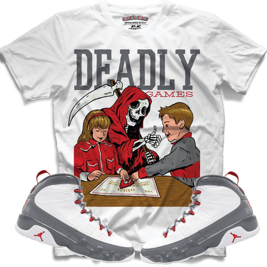 Deadly Games (Retro 9 Fire Red) T-Shirt - Lucid Soles
