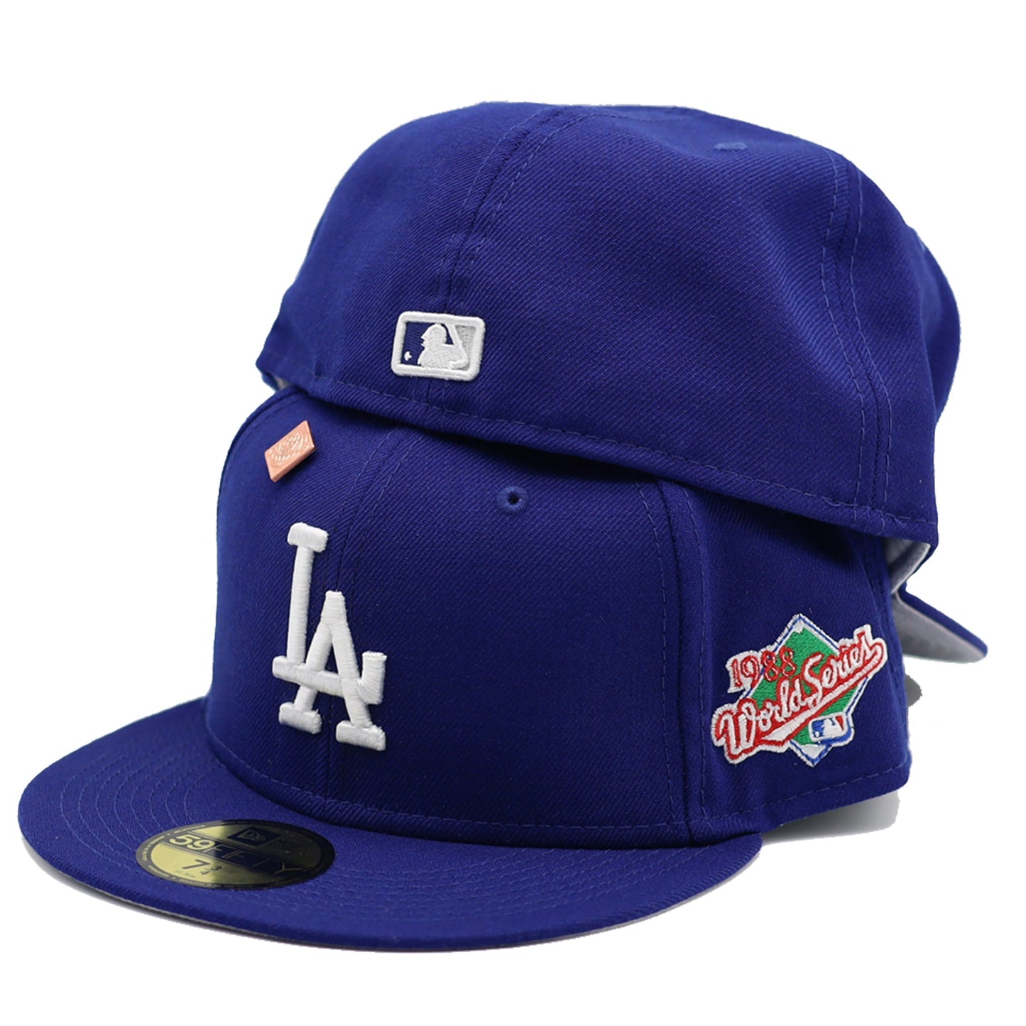 Los Angeles Dodgers Basics 1988 World Series Patch Fitted Hat - Lucid Soles