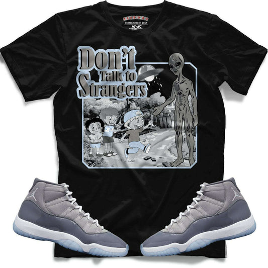 Don't Talk To Strangers (Retro 11 Cool Grey) T-shirt - Lucid Soles