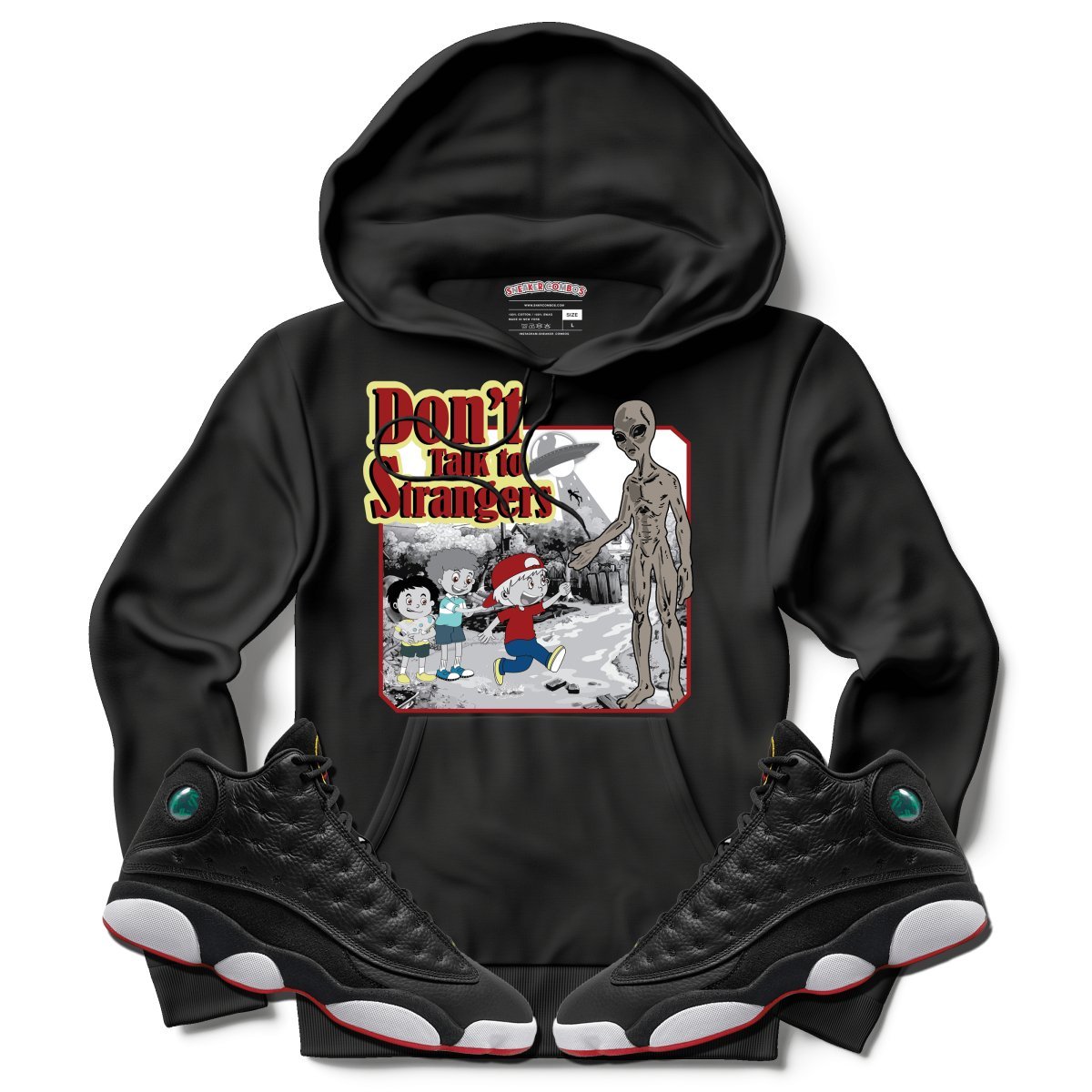 Don't Talk To Strangers (Retro 13 Playoff) Hoodie - Lucid Soles