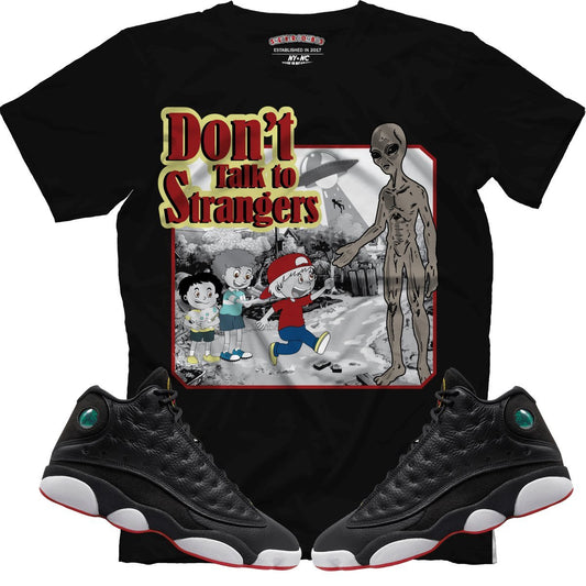 Don't Talk To Strangers (Retro 13 Playoff) T-Shirt - Lucid Soles