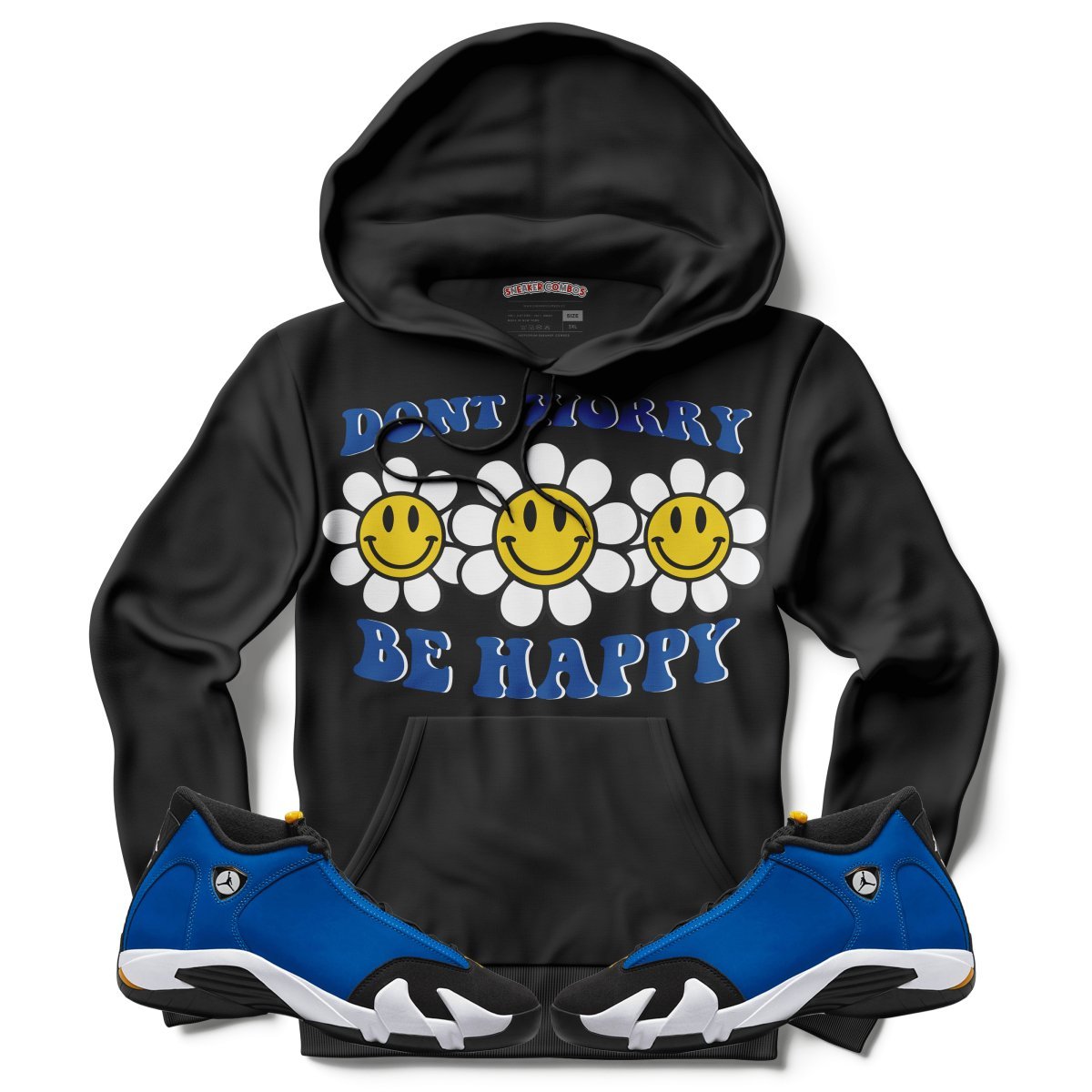 Don't Worry Be Happy (Air Jordan 14 Laney) Hoodie - Lucid Soles