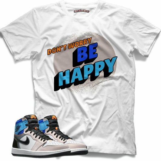 Don't Worry Be Happy (Retro 1 Prototype) T-Shirt - Lucid Soles