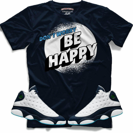 Dont Worry Be Happy (Retro 13 Obsidian) T-Shirt - Lucid Soles