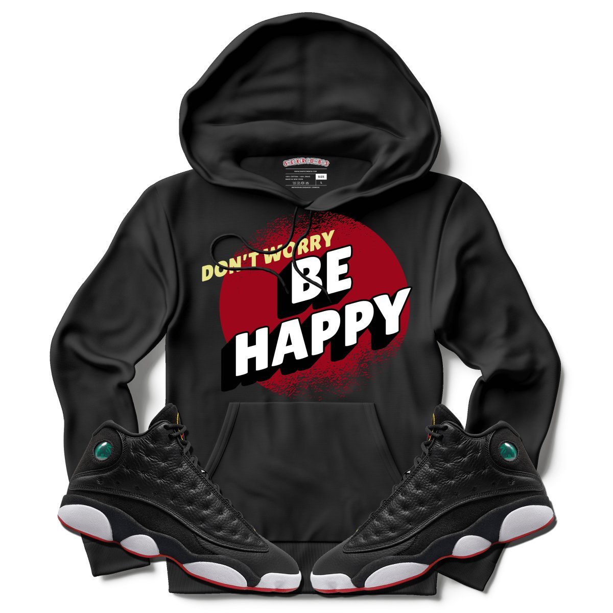 Don't Worry Be Happy (Retro 13 Playoff) Hoodie - Lucid Soles