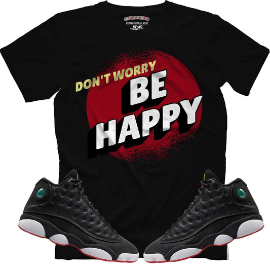 Don't Worry Be Happy (Retro 13 Playoff) T-Shirt - Lucid Soles