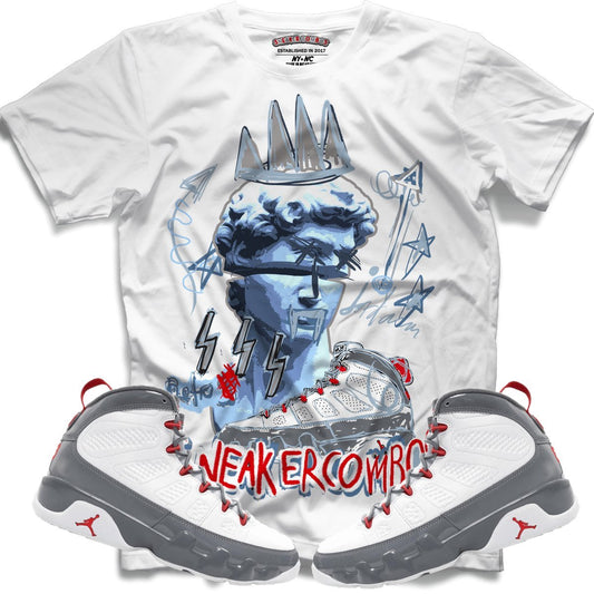 Doodle Me (Retro 9 Fire Red) T-Shirt - Lucid Soles