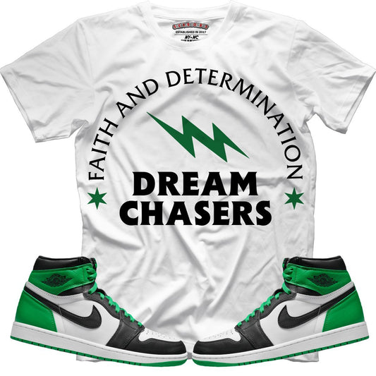Dream Chasers (Air Jordan 1 Lucky Green) T-Shirt - Lucid Soles