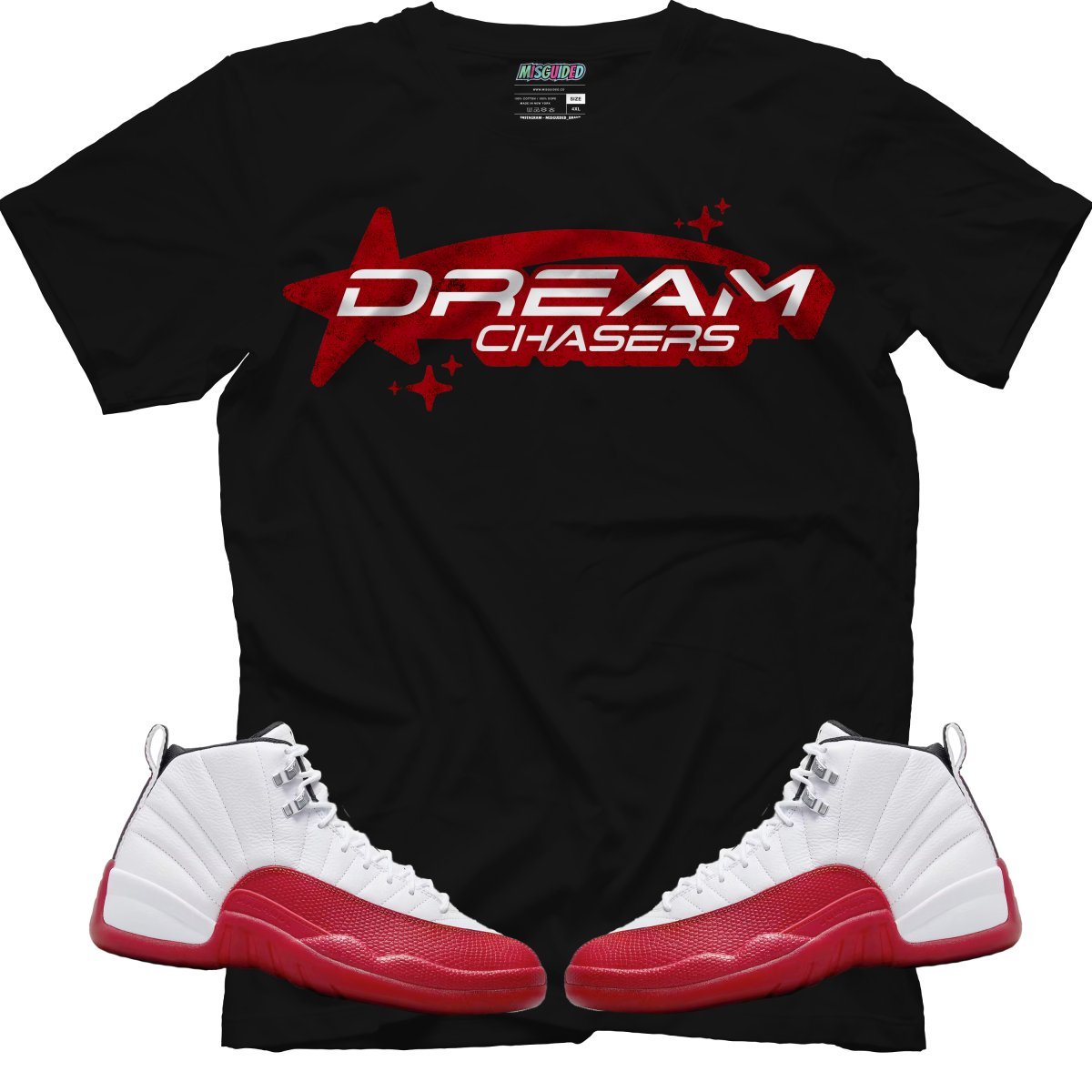 Dream Chasers (Air Jordan 12 Cherry) T-Shirt - Lucid Soles