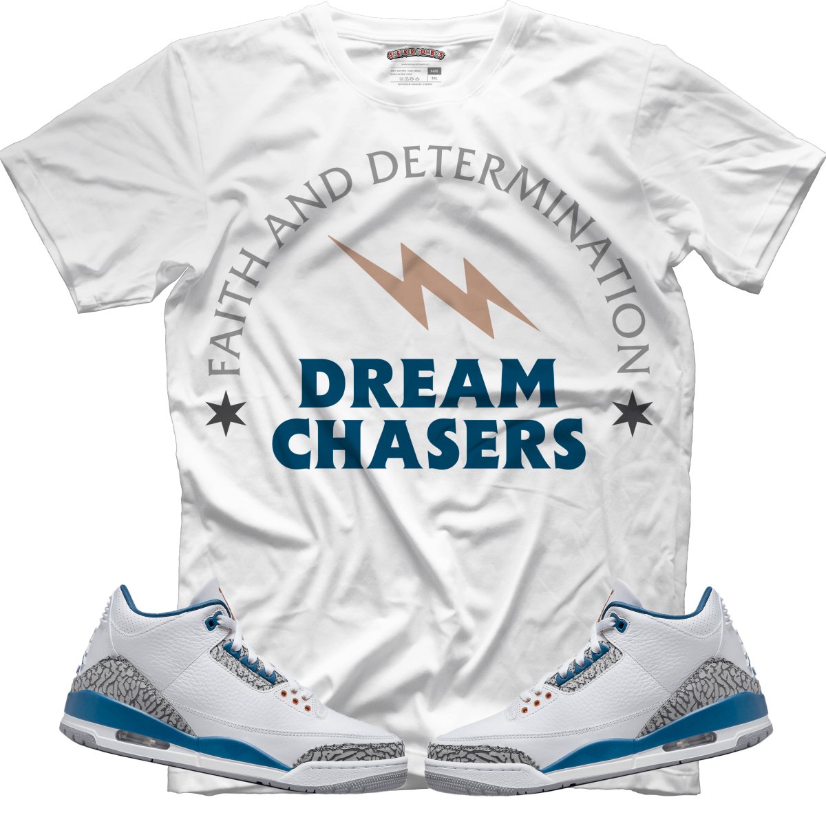 Dream Chasers (Air Jordan 3 “Wizards” PE) T-Shirt - Lucid Soles