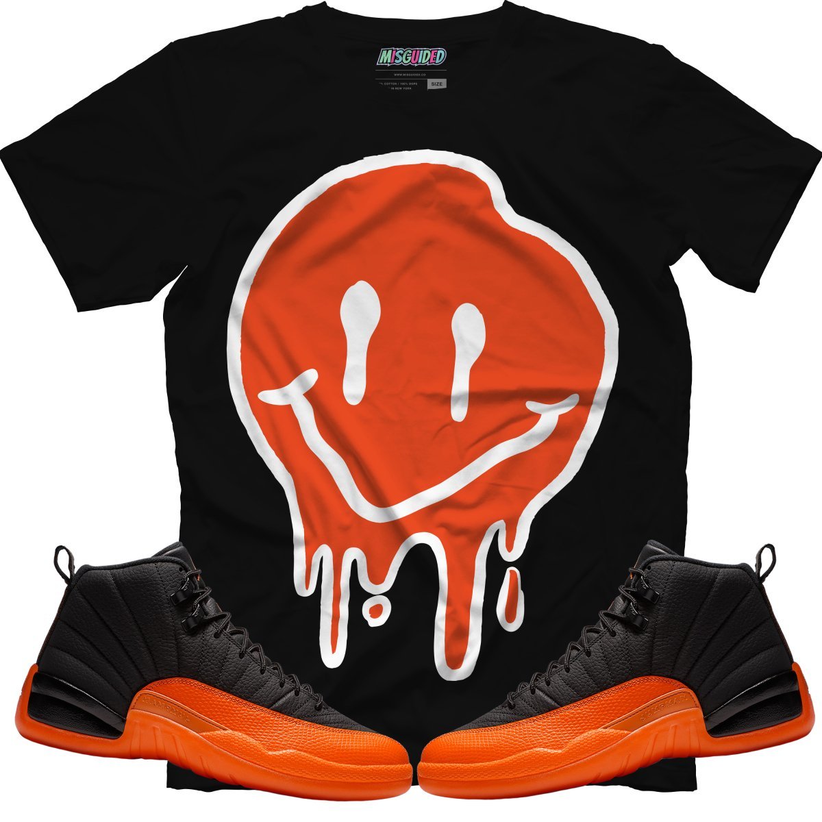 Drippy Smiley (Air Jordan 12 Brilliant Orange) T-Shirt - Lucid Soles