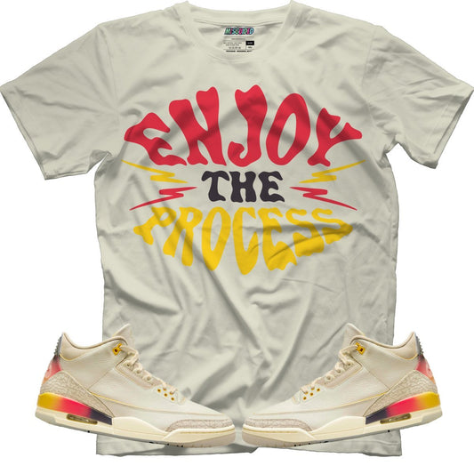 Enjoy The Process (Air Jordan 3 J Balvin Medellín Sunset) T-Shirt - Lucid Soles