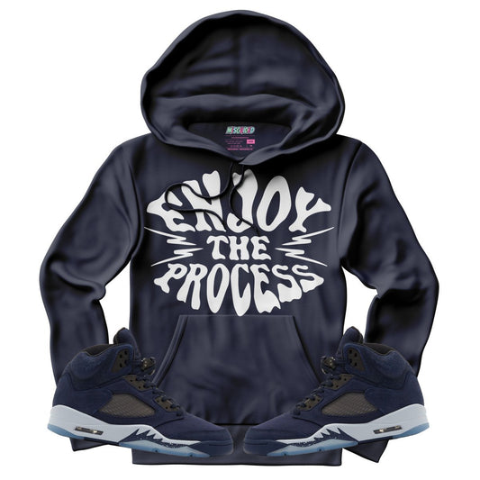 Enjoy The Process (Air Jordan 5 Midnight Navy) Hoodie - Lucid Soles