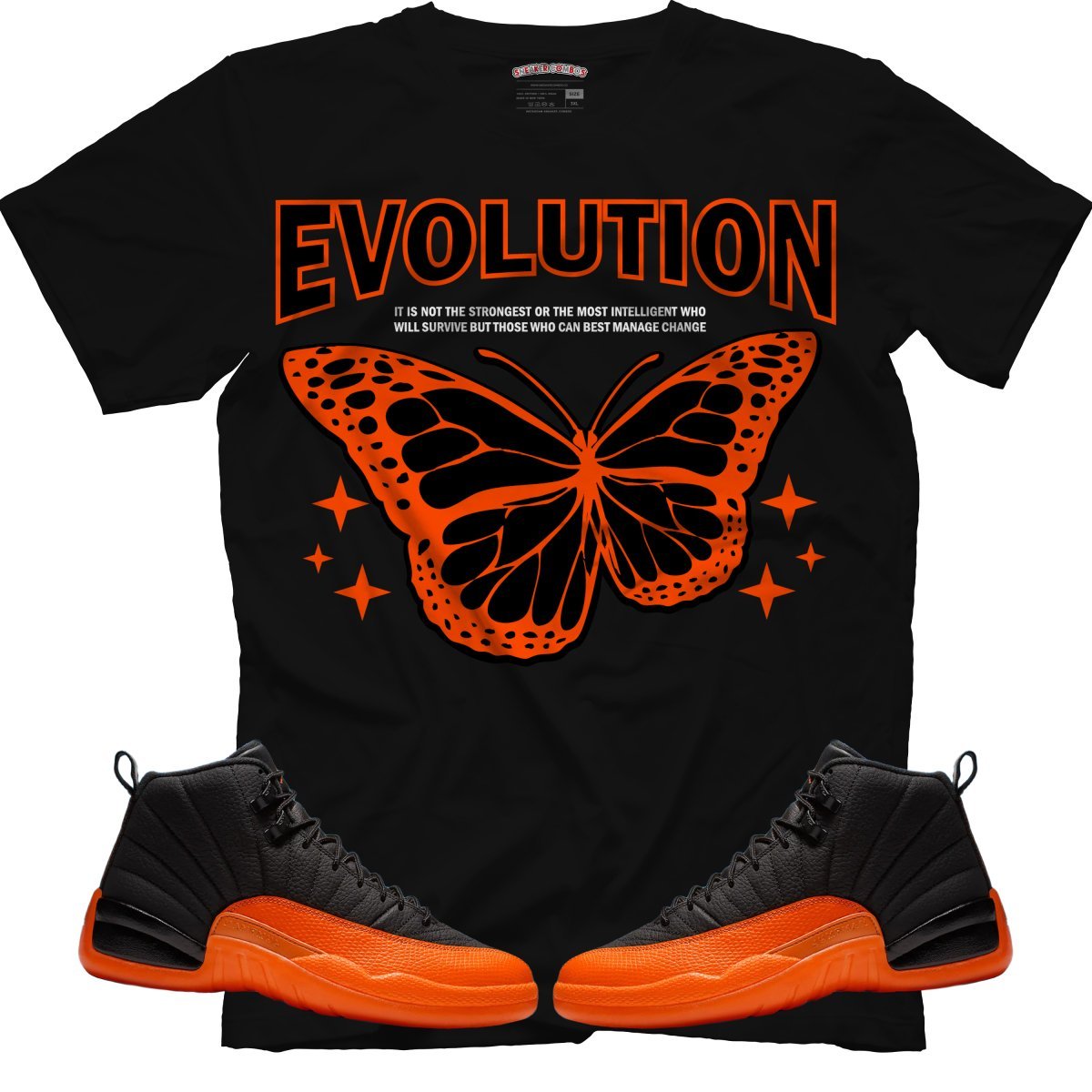 Evolution (Air Jordan 12 Brilliant Orange) T-Shirt - Lucid Soles